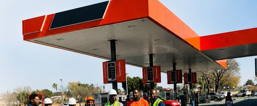 Innobel Enterprise team working at a fuel forecourt